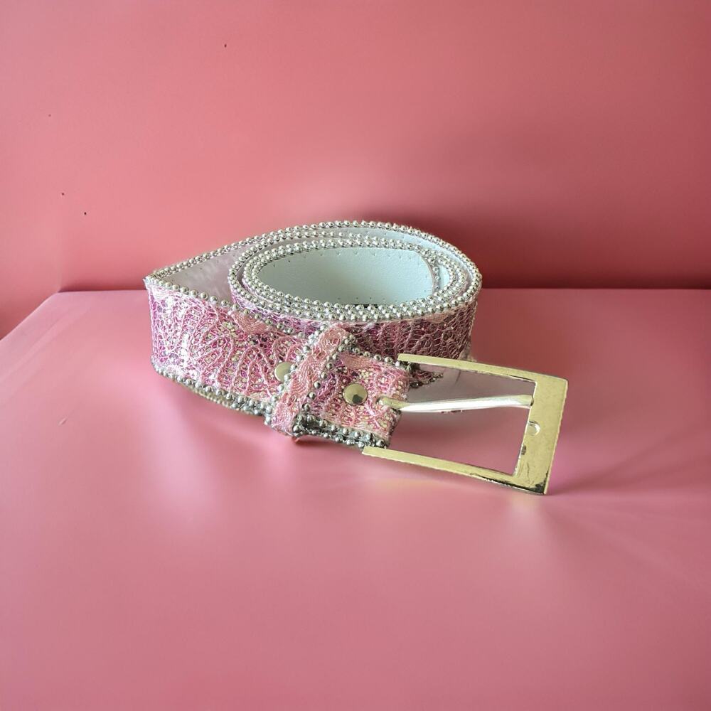 NWOT Pink Glitter Belt